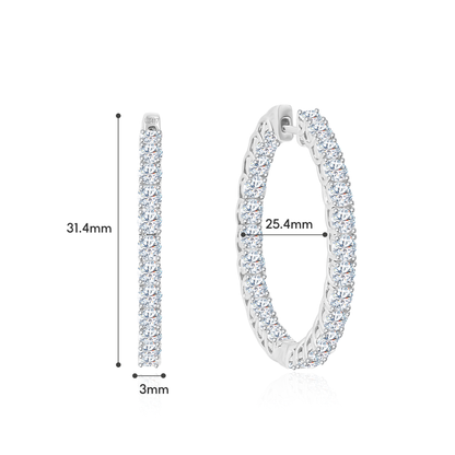 TAKA Jewellery Lab Grown Diamond Hoop Earrings 10K Gold