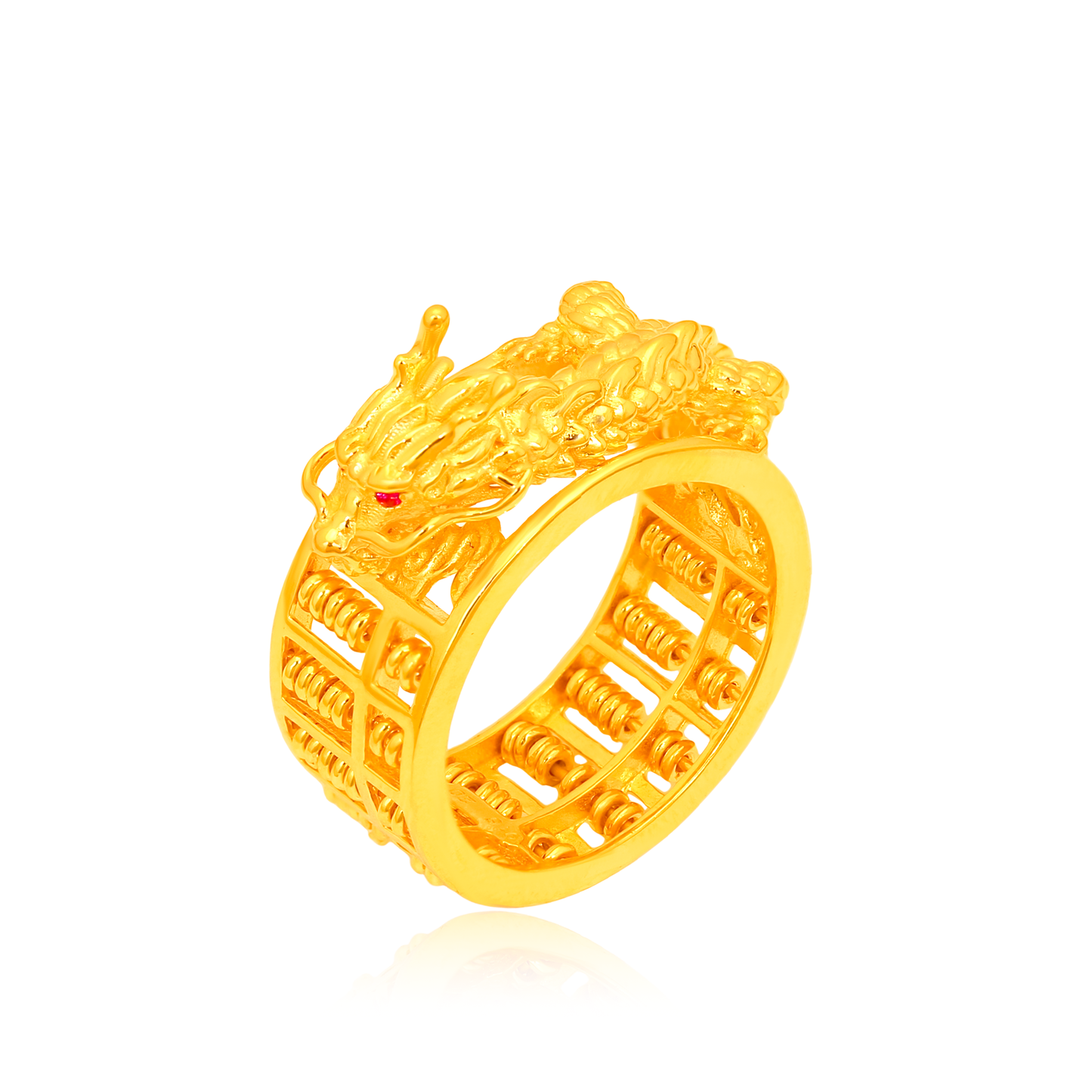 TAKA Jewellery 916 Gold Dragon Abacus Ring