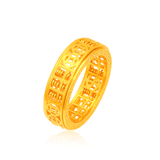 TAKA Jewellery 916 Gold Eternity Abacus Ring