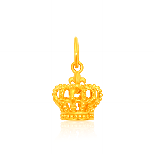 TAKA Jewellery 916 Gold Crown Pendant