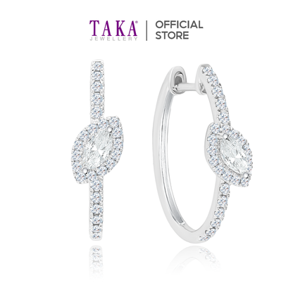 TAKA Jewellery Lab Grown Diamond Hoop Earrings 10K Gold