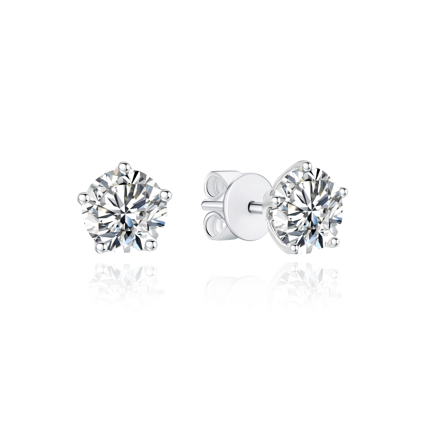 TAKA Jewellery Lab Grown Diamond Solitaire Diamond Earrings 10K Gold