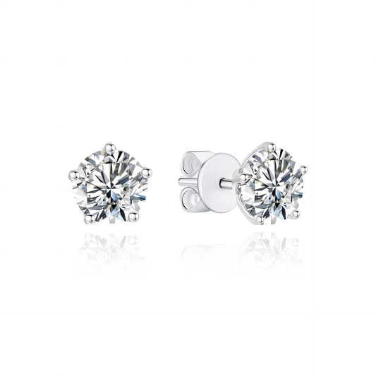 TAKA Jewellery Lab Grown Diamond Solitaire Diamond Earrings 10K Gold