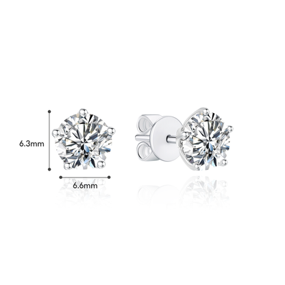 TAKA Jewellery Lab Grown Diamond Solitaire Diamond Earrings 10K Gold