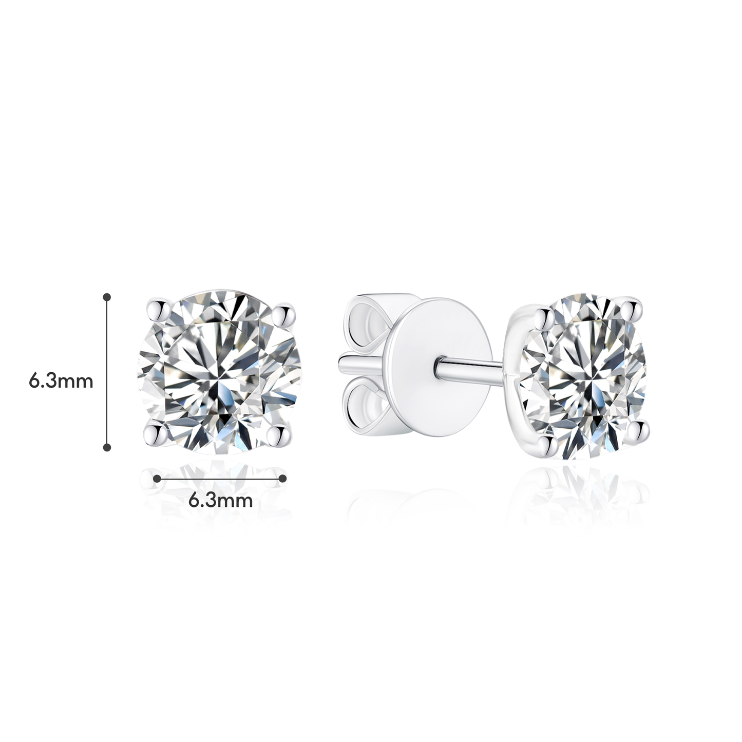 TAKA Jewellery Lab Grown Diamond Solitaire Diamond Earrings 10K Gold