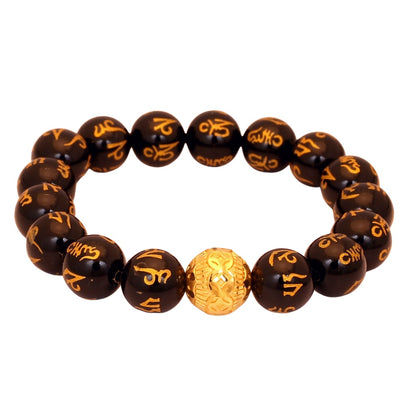 TAKA Jewellery 999 Pure Gold Ball Charm With Beads Bracelet