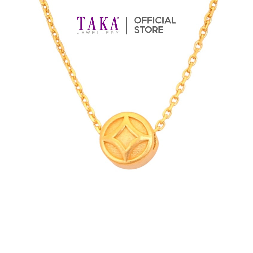 Gold coin hot sale charm necklace