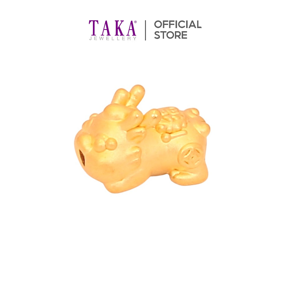 TAKA Jewellery 999 Pure Gold Baby Pixiu with Beads Bracelet