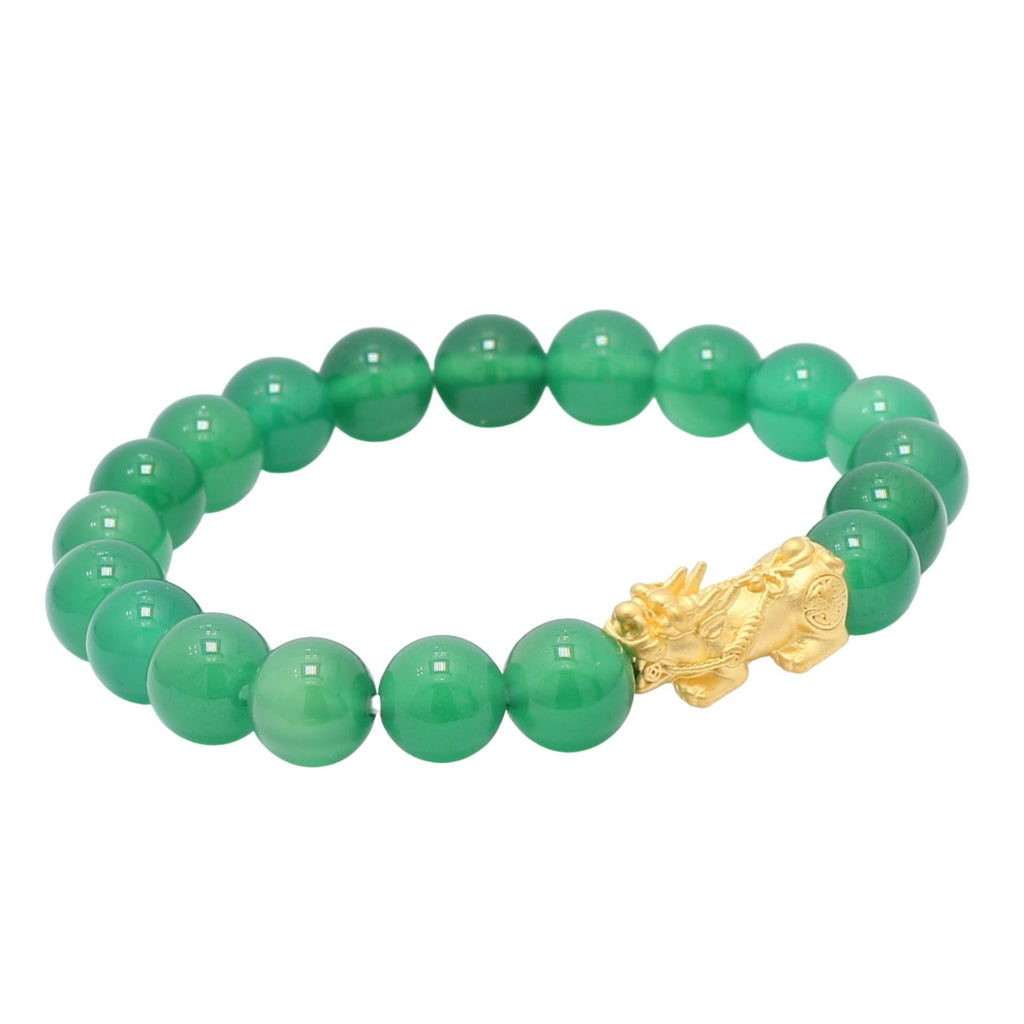 TAKA Jewellery 999 Pure Gold Pixiu with Beads Bracelet