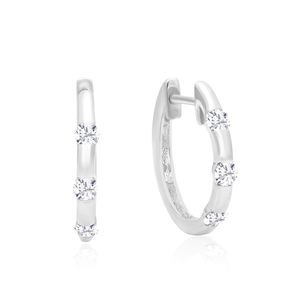 TAKA Jewellery Cresta Diamond Earrings 9K