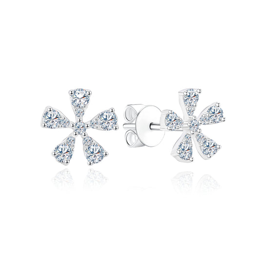 TAKA Jewellery Cresta Diamond Earrings Flower 18k