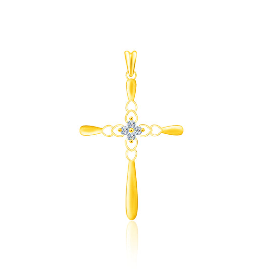 TAKA Jewellery Diamond Pendant 9K Cross