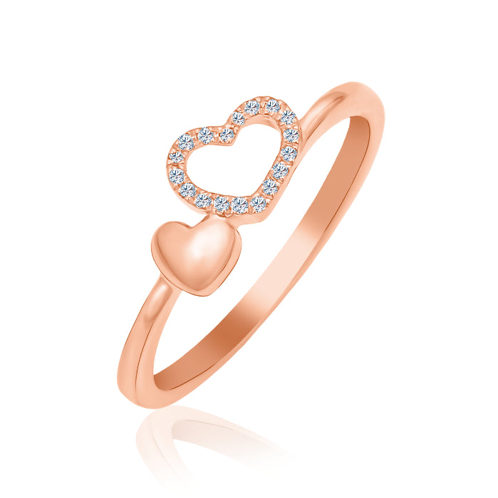 Gold heart deals shaped ring