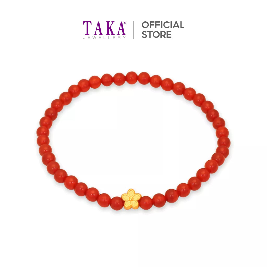 Red on sale bracelet gold