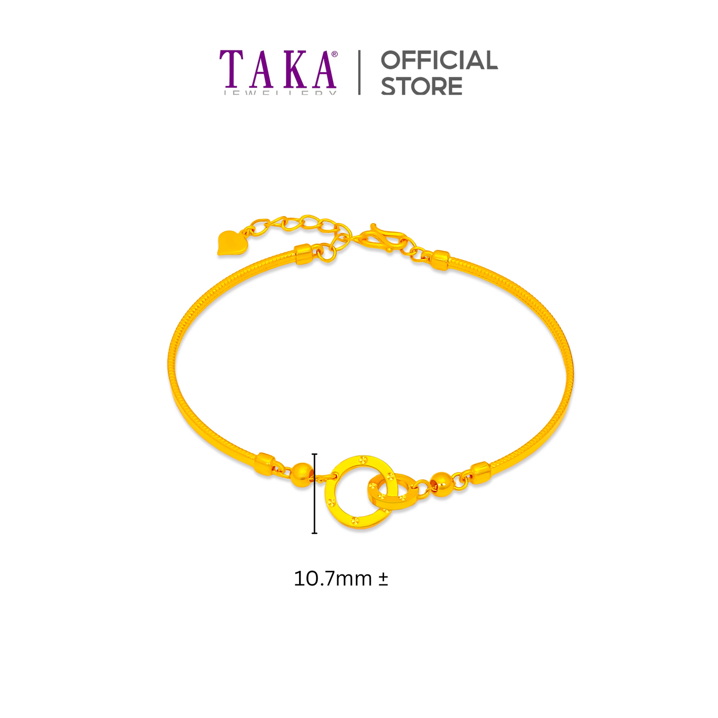 TAKA Jewellery 999 Pure Gold 5G Bangle