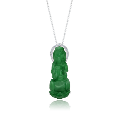 TAKA Jewellery Jade and Diamond Necklace 18k Gold