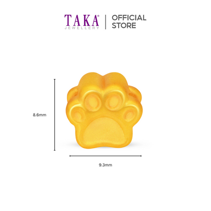 TAKA Jewellery 999 Pure Gold Charm Paw