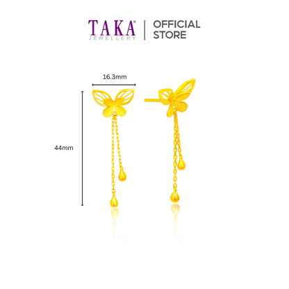 TAKA Jewellery 999 Pure Gold Matching Set - Necklace, Ring and Earrings