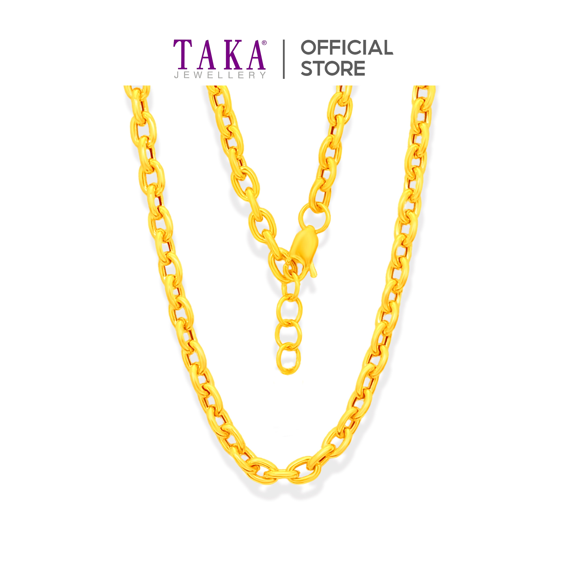 TAKA Jewellery 916 Gold Long Necklace Links - TAKA Jewellery